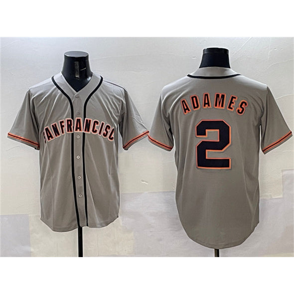 San Francisco Giants #2 Willy Adames Gray HOLBERT Cool Base Stitched Jersey 2