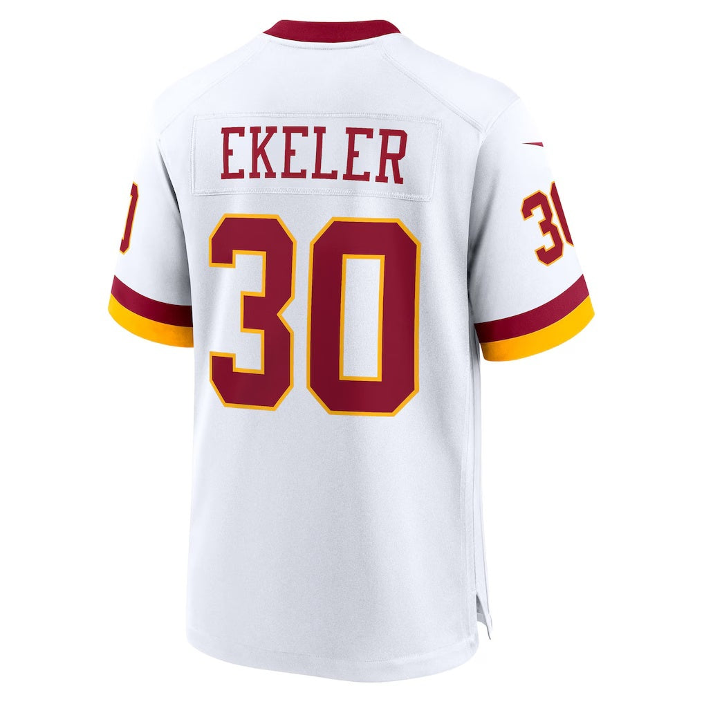 W.Commanders #30 Austin Ekeler White HOLBERT Game Jersey
