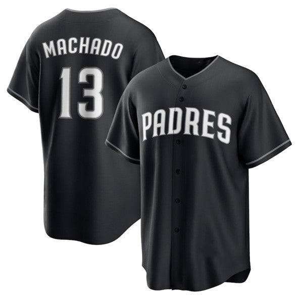San Diego Padres #13 Manny Machado Black HOLBERT Lights Out Limited Stitched Jersey