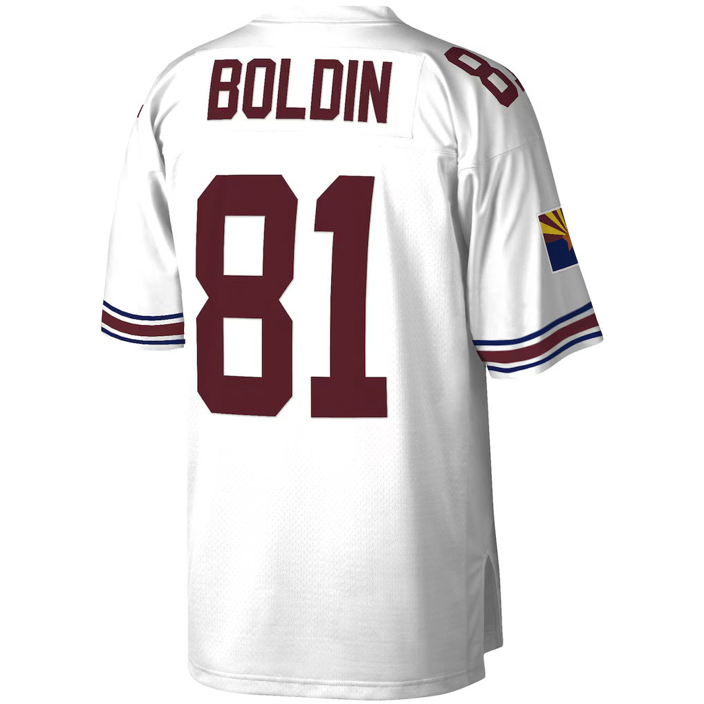 A.Cardinals #81 Anquan Boldin Mitchell & Ness White HOLBERT Legacy Replica Jersey