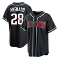 Arizona Diamondbacks #28 Nolan Arenado Player Black HOLBERT Home Game Stitched Jerseys
