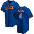 New York Mets #4 Francisco ¨¢lvarez Royal HOLBERT Cool Base Stitched Jersey