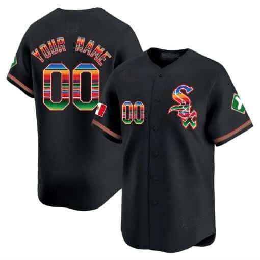 Custom Chicago White Sox Mexico Vapor Premier Limited Jersey V2- Black HOLBERT