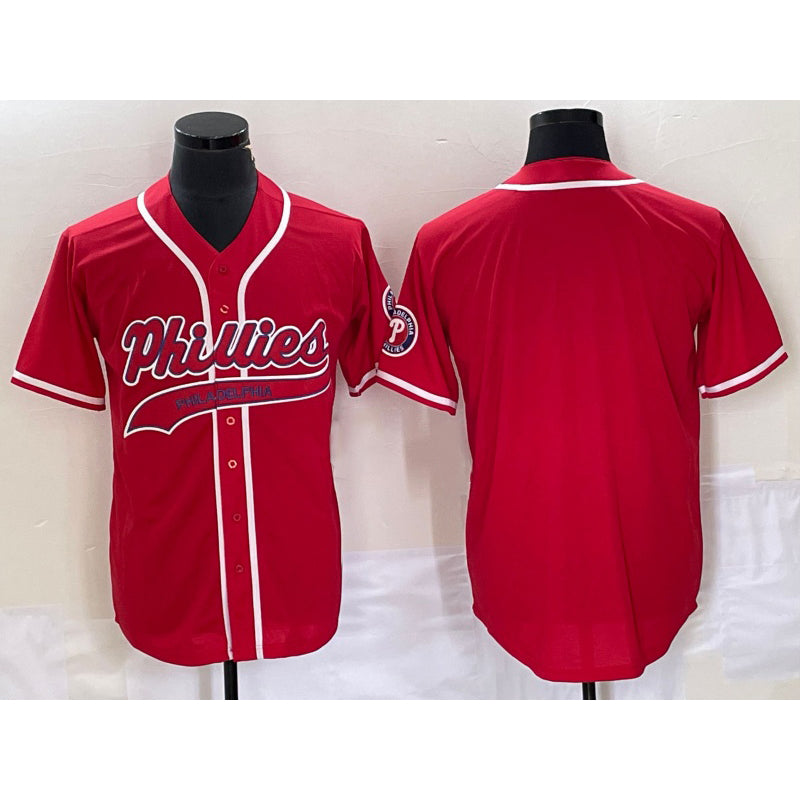 Philadelphia Phillies Blank Red HOLBERT Cool Base Stitched Jersey