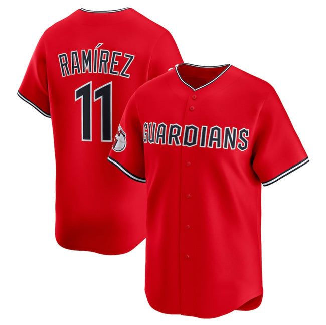 Cleveland Guardians #11 Jose Ramirez Red HOLBERT Alternate Limited Stitched Jersey