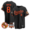 Baltimore Orioles #8 Cal Ripken Player Black HOLBERT 30th Anniversary of 2131 Home Game Stitched Jerseys