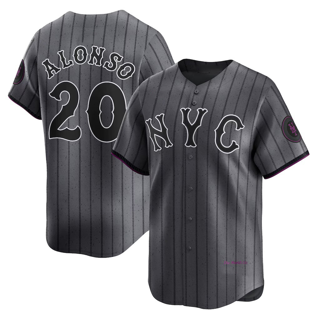 New York Mets #20 Pete Alonso Graphite HOLBERT 2024 City Connect Limited Player Jersey