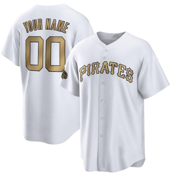 Custom Pittsburgh Pirates Active Player White HOLBERT 2022 All-Star Cool Base Stitched Jersey