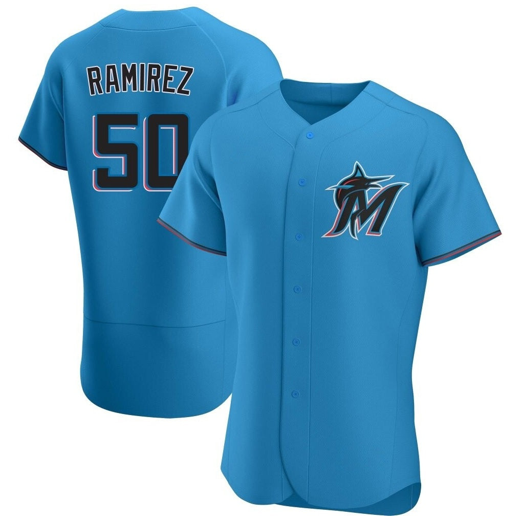 Miami Marlins #50 Agustin Ramirez Player Blue HOLBERT Home Limited Elite Stitched Jerseys