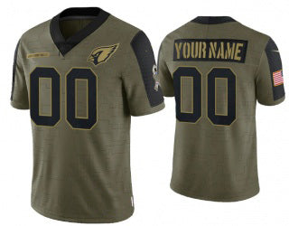 Custom A.Cardinals Olive HOLBERT ACTIVE PLAYER 2021 Salute To Service Limited Stitched Jersey