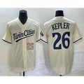 Minnesota Twins #26 Max Kepler Number Cream HOLBERT 2022 City Connect Cool Base Stitched Jersey