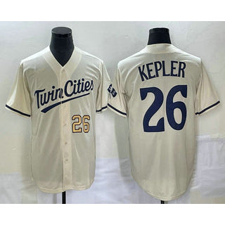 Minnesota Twins #26 Max Kepler Number Cream HOLBERT 2022 City Connect Cool Base Stitched Jersey