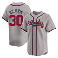 Atlanta Braves #30 Drake Baldwin Player Gray HOLBERT Limited Home Game Stitched Jerseys