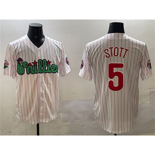 Philadelphia Phillies #5 Bryson Stott White HOLBERT Phanatic Cool Base Stitched Jersey