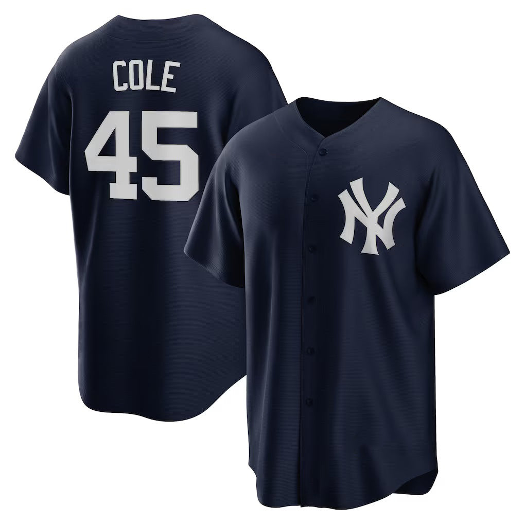 New York Yankees #45 Gerrit Cole Navy HOLBERT Alternate Replica Player Name Jersey