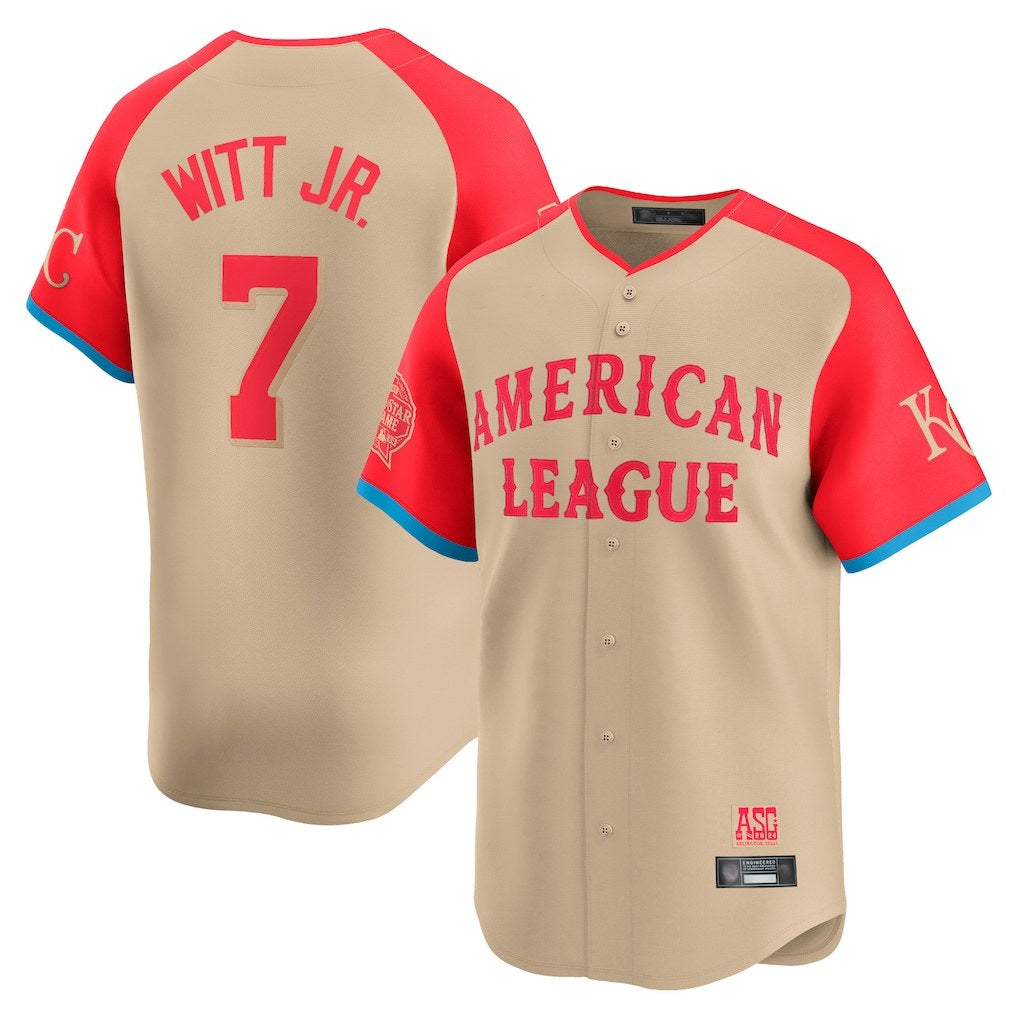 Kansas City Royals #7 Bobby Witt Jr. Player Cream HOLBERT American League All-Star Game Limited Home Stitched Jerseys