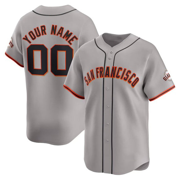 Custom San Francisco Giants Active Player Gray HOLBERT Away Limited Stitched Jersey
