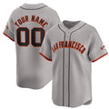 Custom San Francisco Giants Active Player Gray HOLBERT Away Limited Stitched Jersey