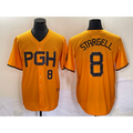Pittsburgh Pirates #8 Willie Stargell Number Gold HOLBERT 2023 City Connect Stitched Jersey 2