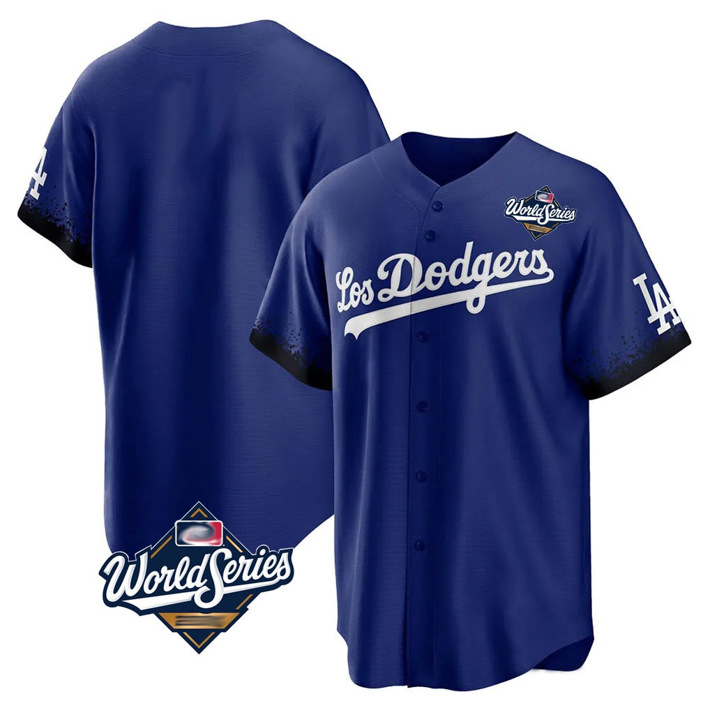 Los Angeles Dodgers Blank Player Royal HOLBERT City Connect Home Game World Series Stitched Jerseys