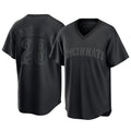 Cincinnati Reds #28 Eugenio Su¨¢rez Player Black HOLBERT T-shirt Game Home Stitched Jerseys