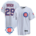 Chicago Cubs #29 Michael Busch Player White HOLBERT 150th Anniversary Home Game Stitched Jerseys