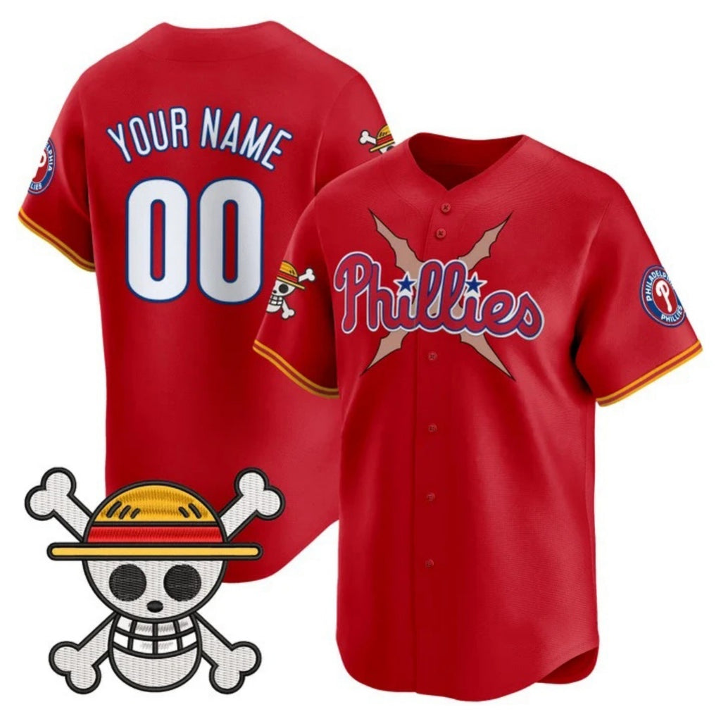 Custom Philadelphia Phillies x One Piece Red HOLBERT Vapor Premier Limited Jersey - Stitched