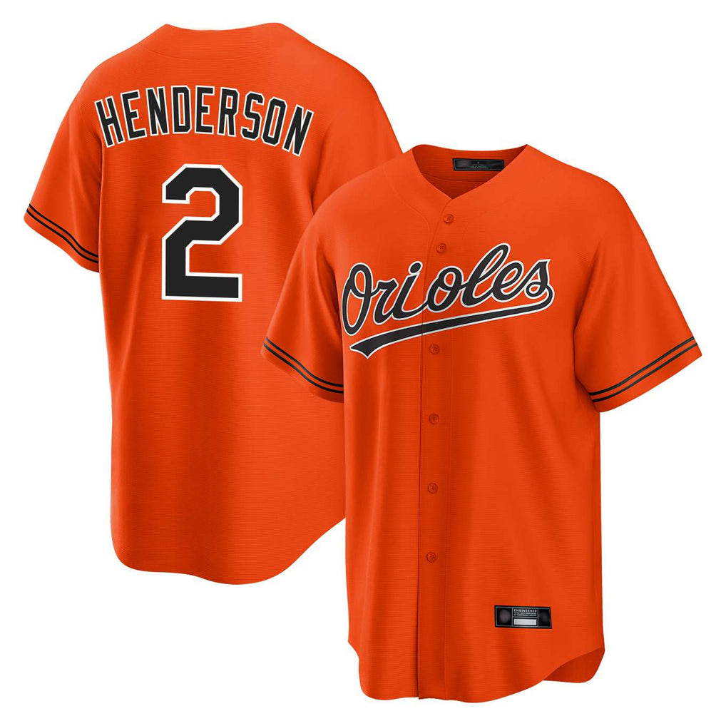 Baltimore Orioles #2 Gunnar Henderson Player Orange HOLBERT Home Game Stitched Jerseys