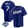 Los Angeles Dodgers #7 Blake Snell Player Royal HOLBERT Game World Series Meet Stitched Jerseys