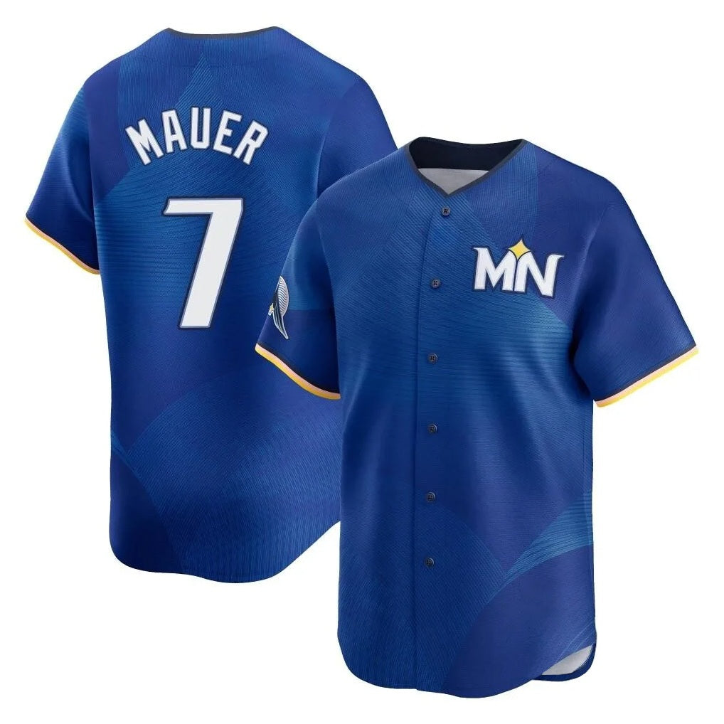 Minnesota Twins #7 Joe Mauer Player Royal HOLBERTCity Connect Limited Home Stitched Jerseys