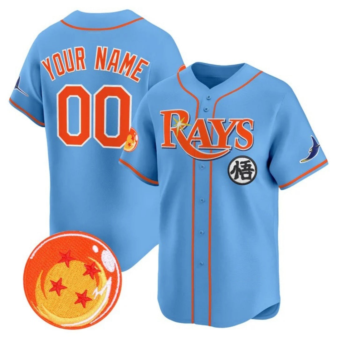 Custom Tampa Bay Rays x Dragon Ball Blue HOLBERT Vapor Premier Limited Jersey - All Stitched