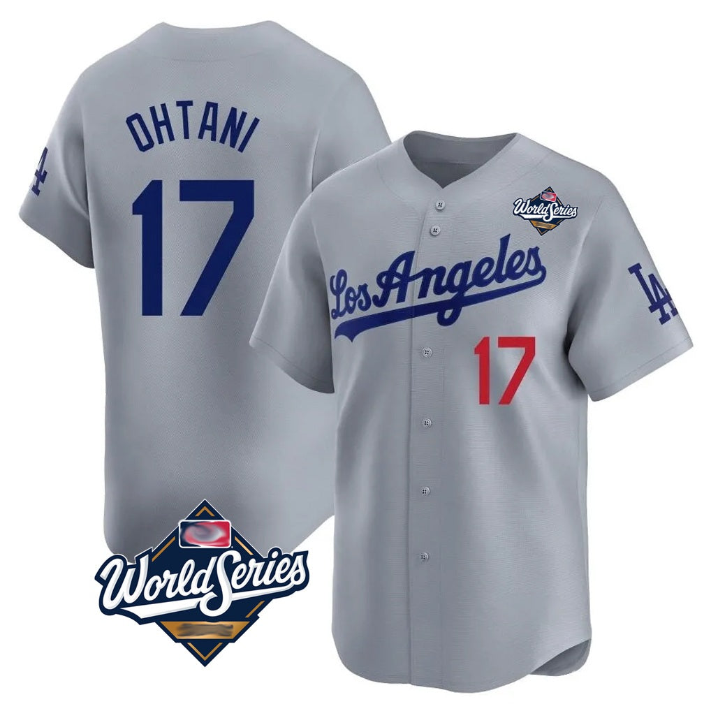 Los Angeles Dodgers #17 Shohei Ohtani Player Gray HOLBERT World Series Limited Home Stitched Jerseys