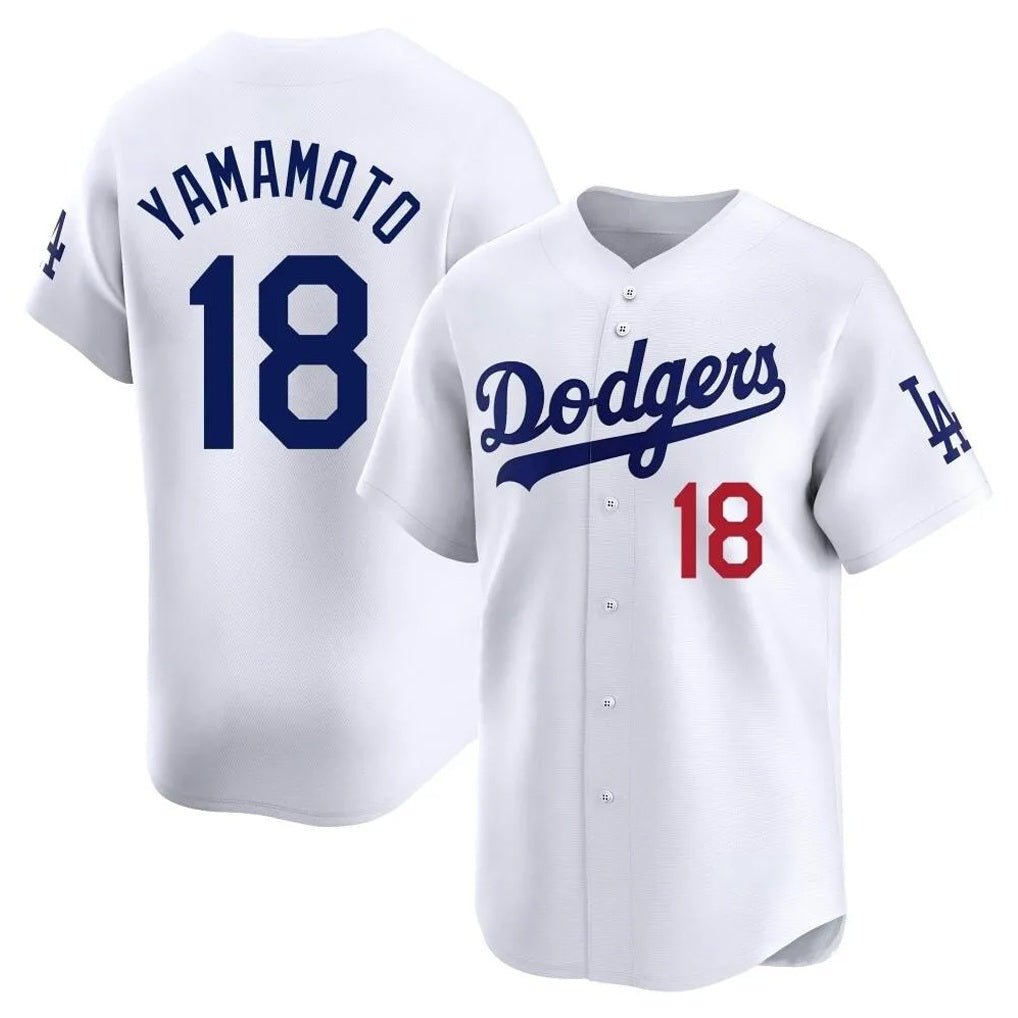 Los Angeles Dodgers #18 Yoshinobu Yamamoto Player White HOLBERT Limited Home Stitched Jerseys