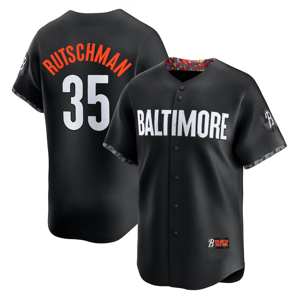 Baltimore Orioles #35 Adley Rutschman Black HOLBERT City Connect Limited Player Jersey