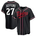 Minnesota Twins #27 Ryan Jeffers Player Black HOLBERTFashion Out Home Limited Stitched Jerseys