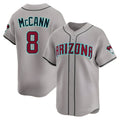 Arizona Diamondbacks #8 James McCann Player Gray HOLBERT Road Limited Home Game Stitched Jerseys