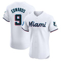 Miami Marlins #9 Xavier Edwards Player White HOLBERT Home Limited Elite Stitched Jerseys