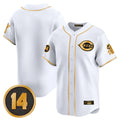 Cincinnati Reds Blank Player White-Gold HOLBERT Vapor Premier Limited Home Stitched Jerseys