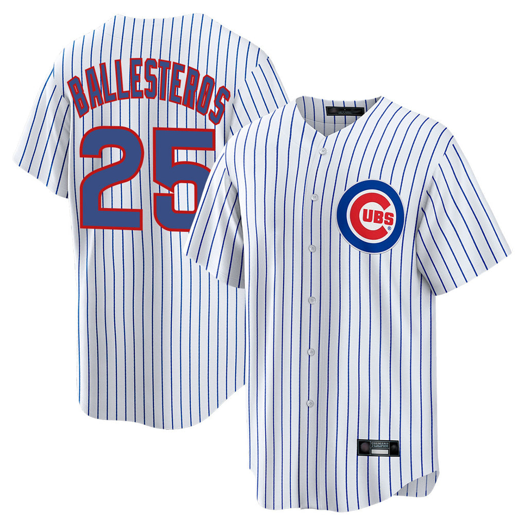 Chicago Cubs #25 Moises Ballesteros Player White HOLBERT Game Home Stitched Jerseys