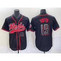 Cincinnati Reds #19 Joey Votto Number Black HOLBERT 2023 City Connect Cool Base Stitched Jersey 2