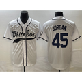 Chicago White Sox #45 Michael Jordan White HOLBERT Cool Base Stitched Jersey