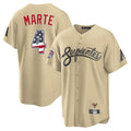 Arizona Diamondbacks #4 Ketel Marte Player Tan HOLBERT USA 250 Fourth of July Home Game Stitched Jerseys