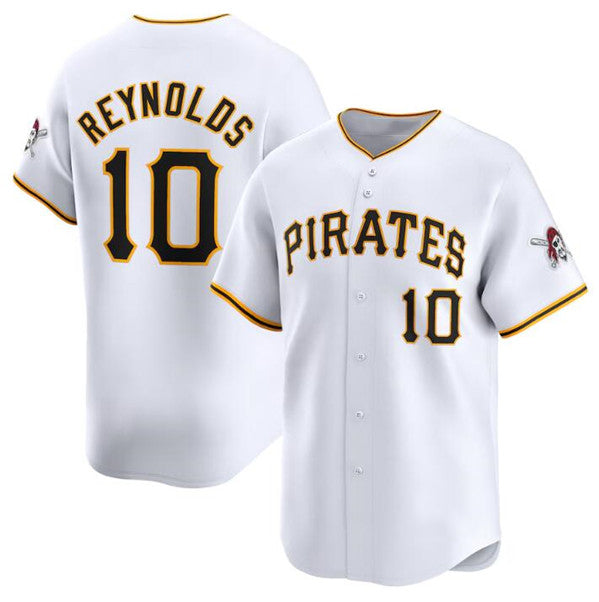 Pittsburgh Pirates #10 Bryan Reynolds White HOLBERT Home Limited Stitched Jersey