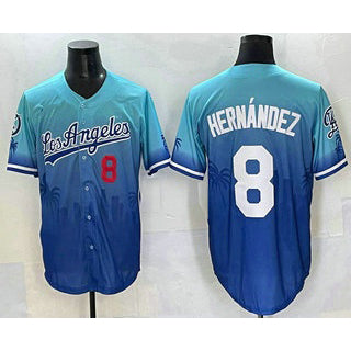 Los Angeles Dodgers #8 Enrique Hernandez Blue HOLBERT 2025 City Connect Limited Stitched Jersey