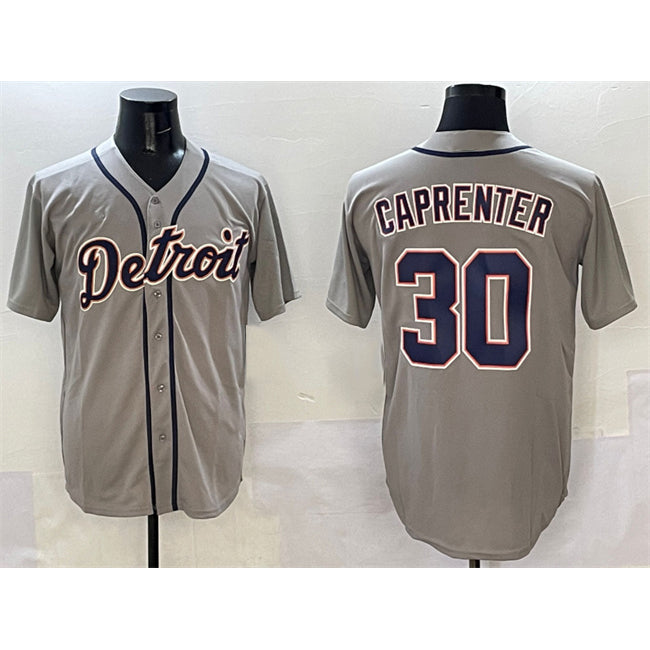 Detroit Tigers #30 Kerry Carpenter Grey HOLBERT Cool Base Stitched Jersey