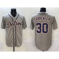 Detroit Tigers #30 Kerry Carpenter Grey HOLBERT Cool Base Stitched Jersey