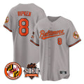 Baltimore Orioles #8 Cal Ripken Player Gray HOLBERT 30th Anniversary of 2131 Home Game Stitched Jerseys