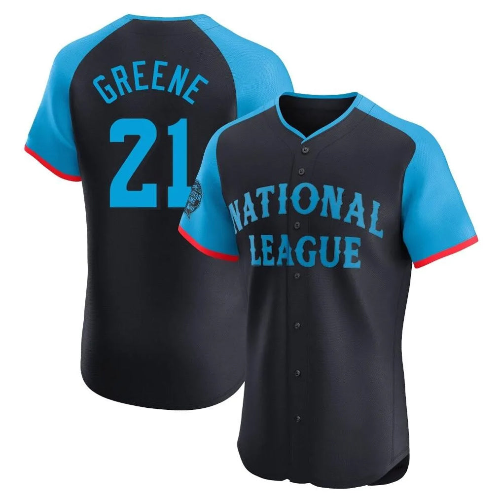 Cincinnati Reds #21 Hunter Greene Player Navy HOLBERT Limited Elite National League All-Star Game Stitched Jerseys