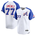 Atlanta Braves #77 Joe Jimenez Player White HOLBERT City Connect Limited Home Game Stitched Jerseys