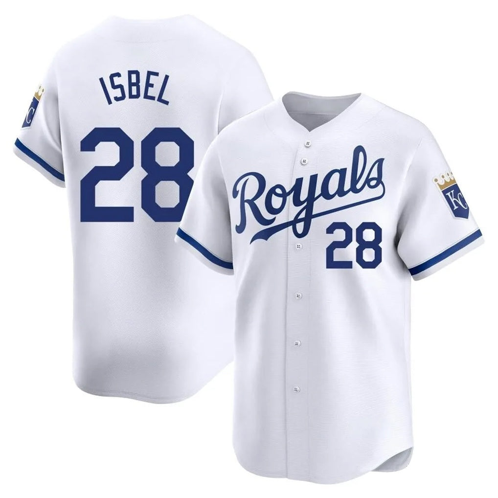 Kansas City Royals #28 Kyle Isbel Player White HOLBERT Alt Limited Home Stitched Jerseys